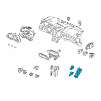 OEM 2013 Acura TL Switch Assembly, Passenger Side Automatic Air Conditioner (Premium Black Metallic) Diagram - 79630-TK4-A42ZA