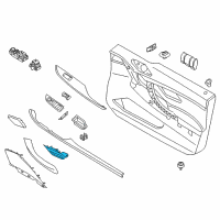 OEM 2013 BMW M6 Inner Right Door Handle Diagram - 51-41-7-262-002