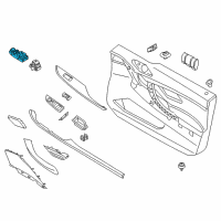 OEM BMW 650i Gran Coupe Electric Driver Side Power Master Window Switch Diagram - 61-31-9-218-481