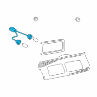 OEM 1999 Toyota Camry Socket & Wire, Back-Up Lamp Diagram - 81675-AA010