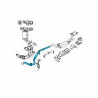OEM 2010 Chrysler Town & Country Front Exhaust Pipe Diagram - 4721250AJ