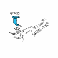 OEM 2010 Dodge Avenger Exhaust Manifold And Catalytic Converter Diagram - 68042141AB