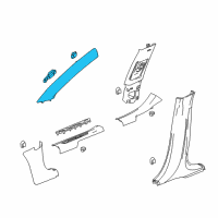 OEM 2016 Buick Envision Weatherstrip Pillar Trim Diagram - 23329855