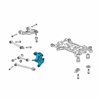 OEM Honda Accord Crosstour Knuckle, Right Rear Diagram - 52210-TP7-A01