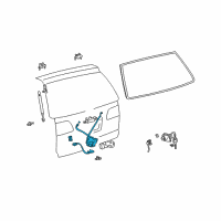 OEM 2003 Toyota Sienna Lock Assembly Diagram - 69301-08010