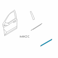 OEM 2012 Ford Edge Lower Molding Diagram - 7T4Z-7820879-BA