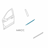 OEM 2012 Ford Edge Belt Weatherstrip Diagram - 8T4Z-7821453-D
