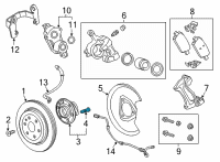 OEM Cadillac CT4 Wheel Stud Diagram - 12451948