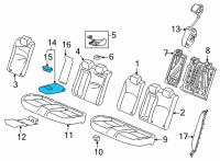OEM 2021 Honda Civic Armrest Assembly, Rear Seat Center (Deep Black) (Leather) Diagram - 82180-TGG-A61ZA