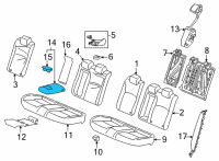 OEM 2017 Honda Civic Armrest Assembly, Rear Seat Center (Deep Black) (Leather) Diagram - 82180-TGG-A61ZA
