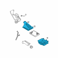 OEM Lincoln LS Air Cleaner Assembly Diagram - 3W4Z-9600-BA