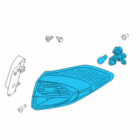 OEM 2016 Hyundai Tucson Lamp Assembly-Rear Combination Outside, LH Diagram - 92401-D3110