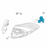 OEM 2018 Hyundai Tucson Rear Combination Holder & Wiring, Exterior Diagram - 92480-D3110