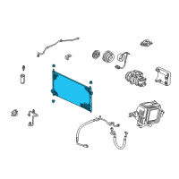 OEM 2000 Honda Accord Condenser Assy. (Showa) Diagram - 80100-S84-A00