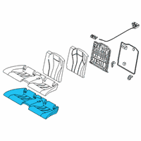 OEM 2020 BMW 840i xDrive FOAM RUBBER PAD, SEAT, REAR Diagram - 52-20-7-444-769