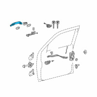 OEM Toyota Sienna Handle, Outside Diagram - 69211-AE010