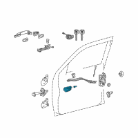 OEM 2005 Toyota Matrix Handle, Inside Diagram - 69206-02100-B1