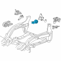 OEM 2014 Chevrolet Cruze Rear Transmission Mount Diagram - 13377274