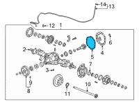 OEM GMC Differential Cover Gasket Diagram - 84757352