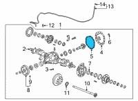 OEM 2020 Chevrolet Silverado 2500 HD Differential Cover Gasket Diagram - 84757352