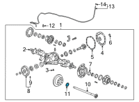 OEM 2020 GMC Sierra 3500 HD Axle Shaft Gasket Diagram - 84757390