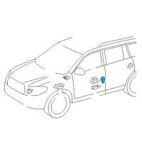 Genuine Toyota Side Sensor diagram