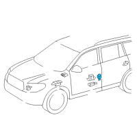 OEM 2013 Toyota RAV4 Side Sensor Diagram - 89831-0R080