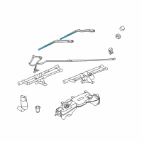 OEM Jeep Liberty Blade-Front WIPER Diagram - 68003937AB