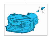 OEM Ford Maverick HEADLAMP ASY Diagram - NZ6Z-13008-A