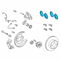 OEM Toyota Yaris Rear Pads Diagram - 04466-52170