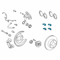 OEM 2022 Toyota Prius AWD-e Brake Pads Hardware Kit Diagram - 04948-12060