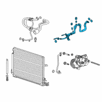 OEM 2019 Chevrolet Camaro Rear AC Tube Diagram - 84498820