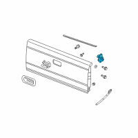 OEM 1996 Dodge Ram 1500 Tailgate Latch Diagram - 55076165AB