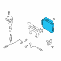 OEM Hyundai Elantra Engine Control Module Unit Diagram - 39118-2BAL1