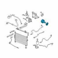 OEM 1999 Honda CR-V Clutch Set, Compressor Diagram - 38900-P3F-A04