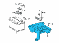 OEM 2022 Toyota Corolla Cross Battery Tray Diagram - 74404-0A020