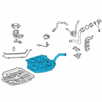 OEM 2012 Scion iQ Fuel Tank Diagram - 77001-74020