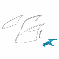 OEM Chrysler LHS Front Door Window Regulator Diagram - 4574092AK