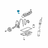 OEM 2006 Chevrolet Corvette Cap Asm-Oil Filler Diagram - 12587599