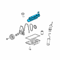 OEM 2008 Chevrolet Corvette Valve Cover Diagram - 12595265