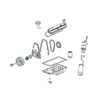 OEM 2006 Chevrolet Corvette Crankshaft Gear Diagram - 12581278