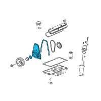 OEM Chevrolet Camaro Front Cover Diagram - 12598293