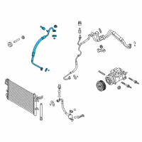 OEM Ford Flex AC Hoses Diagram - DE9Z-19867-A