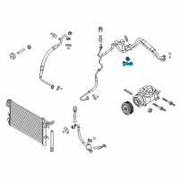 OEM 2016 Ford Police Interceptor Sedan Evaporator Tube Bracket Diagram - DA8Z-19A834-K