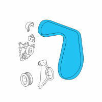 OEM 2012 Lexus HS250h Fan & Alternator V Belt Diagram - 99364-C1050