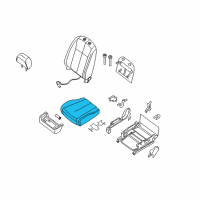 OEM 2012 Nissan Altima Cushion Assembly - Front Seat Diagram - 87300-ZX52G