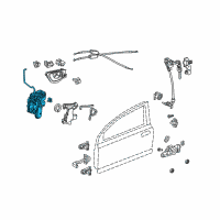 OEM Honda Fit Latch Assembly, Left Front Door Power Diagram - 72150-TK6-A02