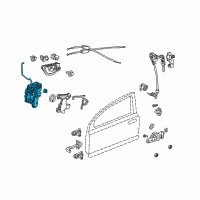 OEM 2009 Honda Fit Latch Assembly, Left Front Door Power Diagram - 72150-TK6-A02