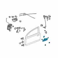 OEM 2009 Honda Fit Handle Assembly, Left Front Door (Outer) (Deep Sapphire Blue Pearl) Diagram - 72180-TK6-A01ZA