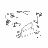 OEM Honda Fit Cable, Front Door Lock Diagram - 72133-TF0-000